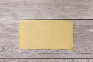 Lemon Yellow Leather Womens Wallet