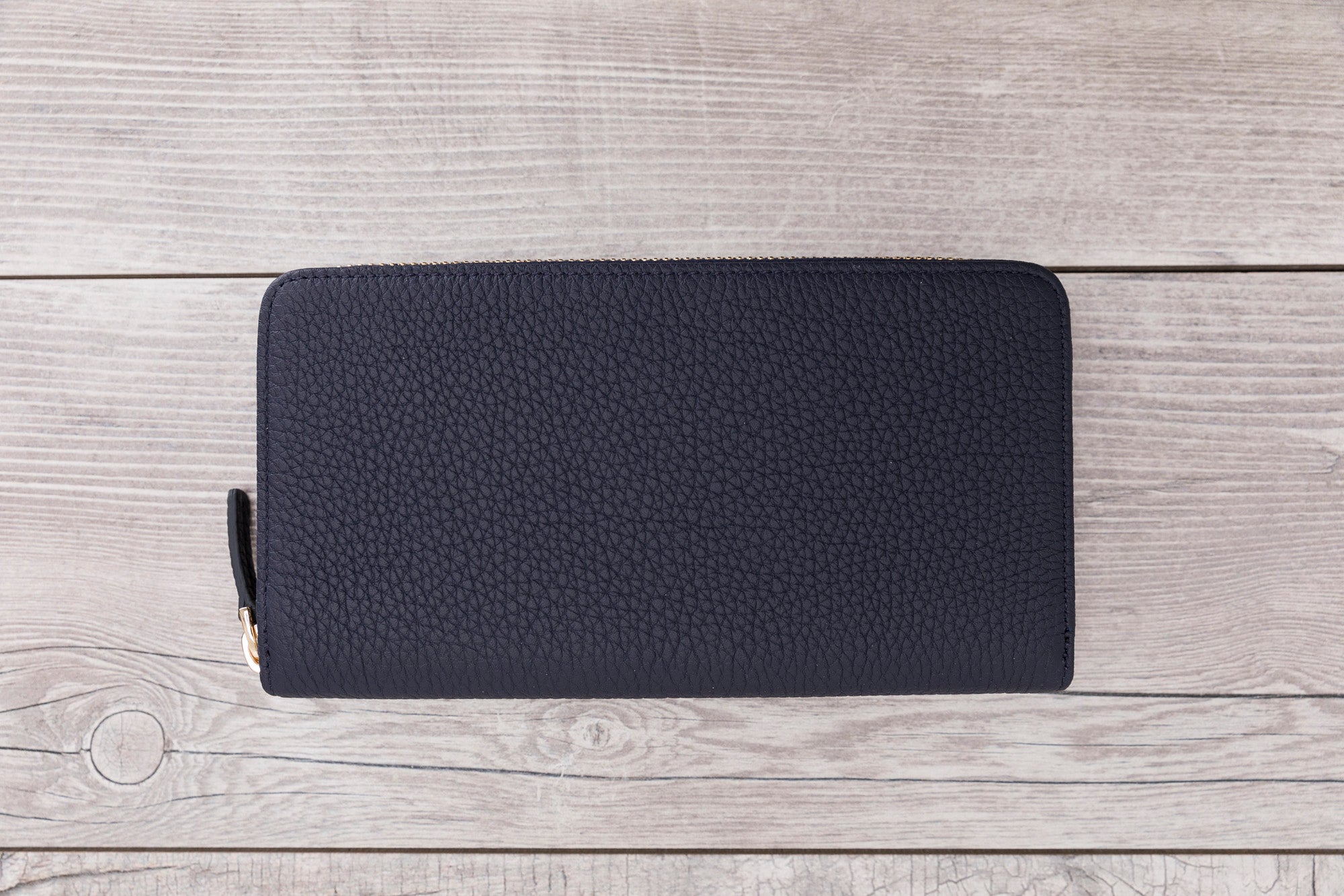 Navy Blue Leather Womens Wallet