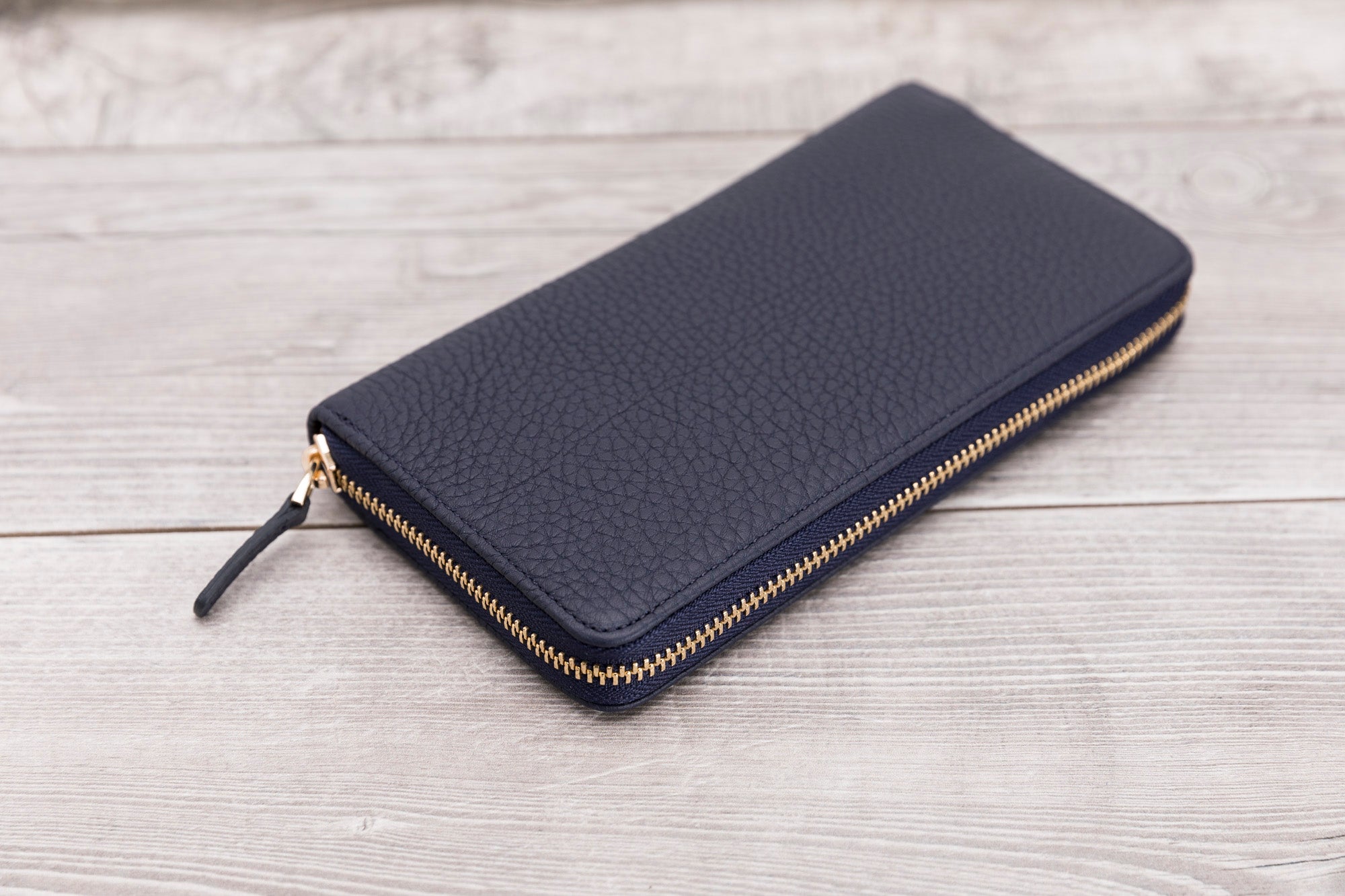 Navy Blue Leather Womens Wallet