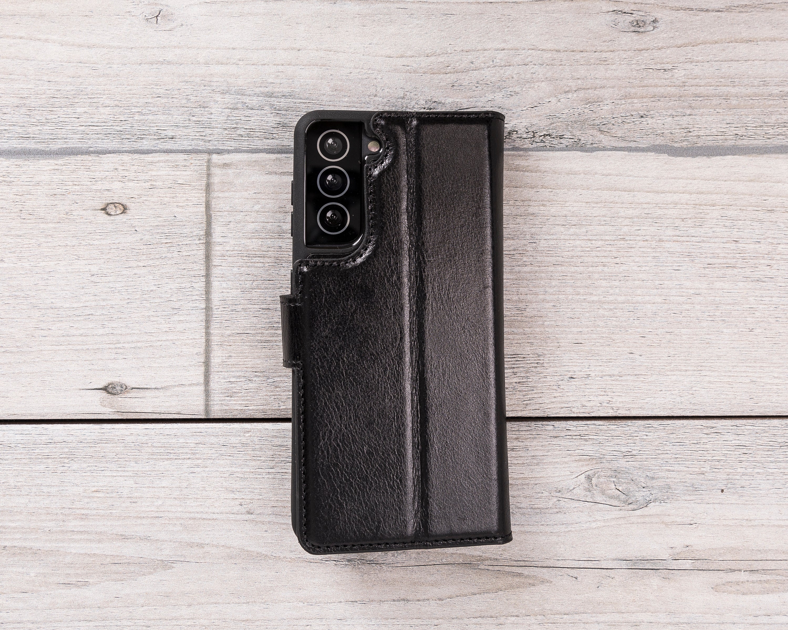Magnetic Leather Wallet Case for Galaxy S21