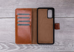 Burnished Tan Magnetic Leather Wallet Case for Galaxy S20 / S20 Plus/ S20 Ultra