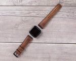 Leather Antic Brown Band for Fitbit Watch
