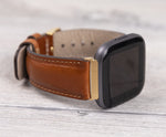 Tan Color Leather Band for Fitbit Watch