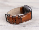 Burnished Tan Leather Band for Fitbit Watch