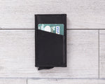 Black Leather Minimalist Card Holder