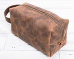 Leather Dopp Kit Bag
