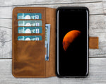 Light Brown Leather Wallet Case for Galaxy S8 / S8 Plus