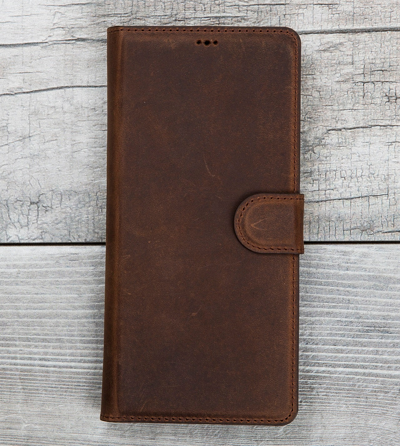 Antic Brown Leather Wallet Case for Galaxy Note 8
