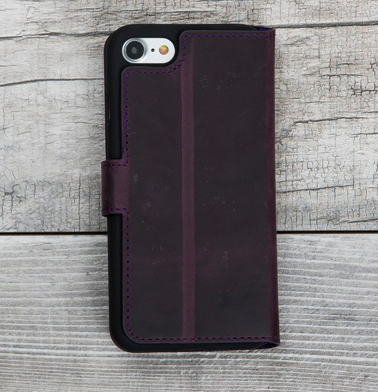 Genuine Leather iPhone 7 / 8 Wallet Case - Black
