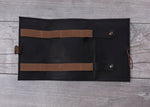 Black Leather Cable Organizer.