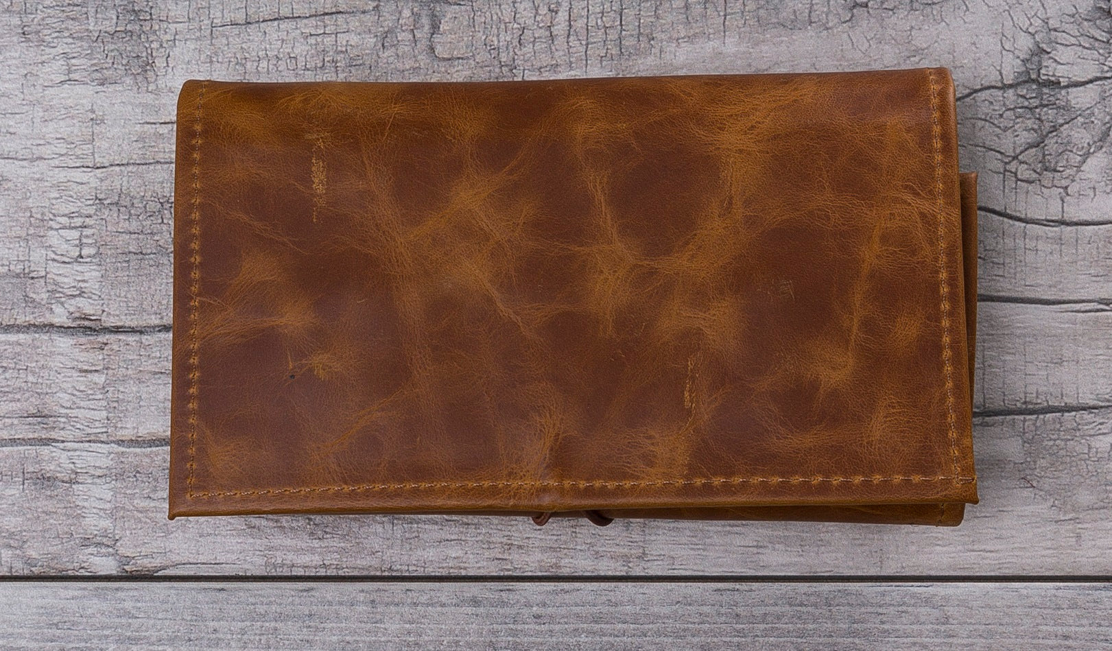 Camel Brown Leather Cable Organizer