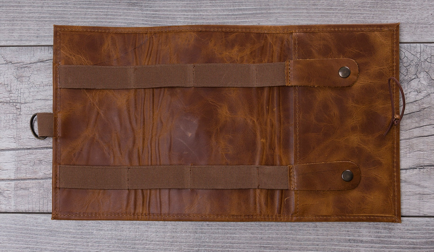 Camel Brown Leather Cable Organizer