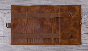 Camel Brown Leather Cable Organizer