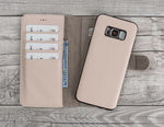 Nude Magnetic Leather Wallet Case for Galaxy S8 / S8 Plus