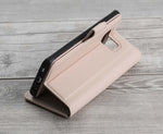 Nude Magnetic Leather Wallet Case for Galaxy S8 / S8 Plus