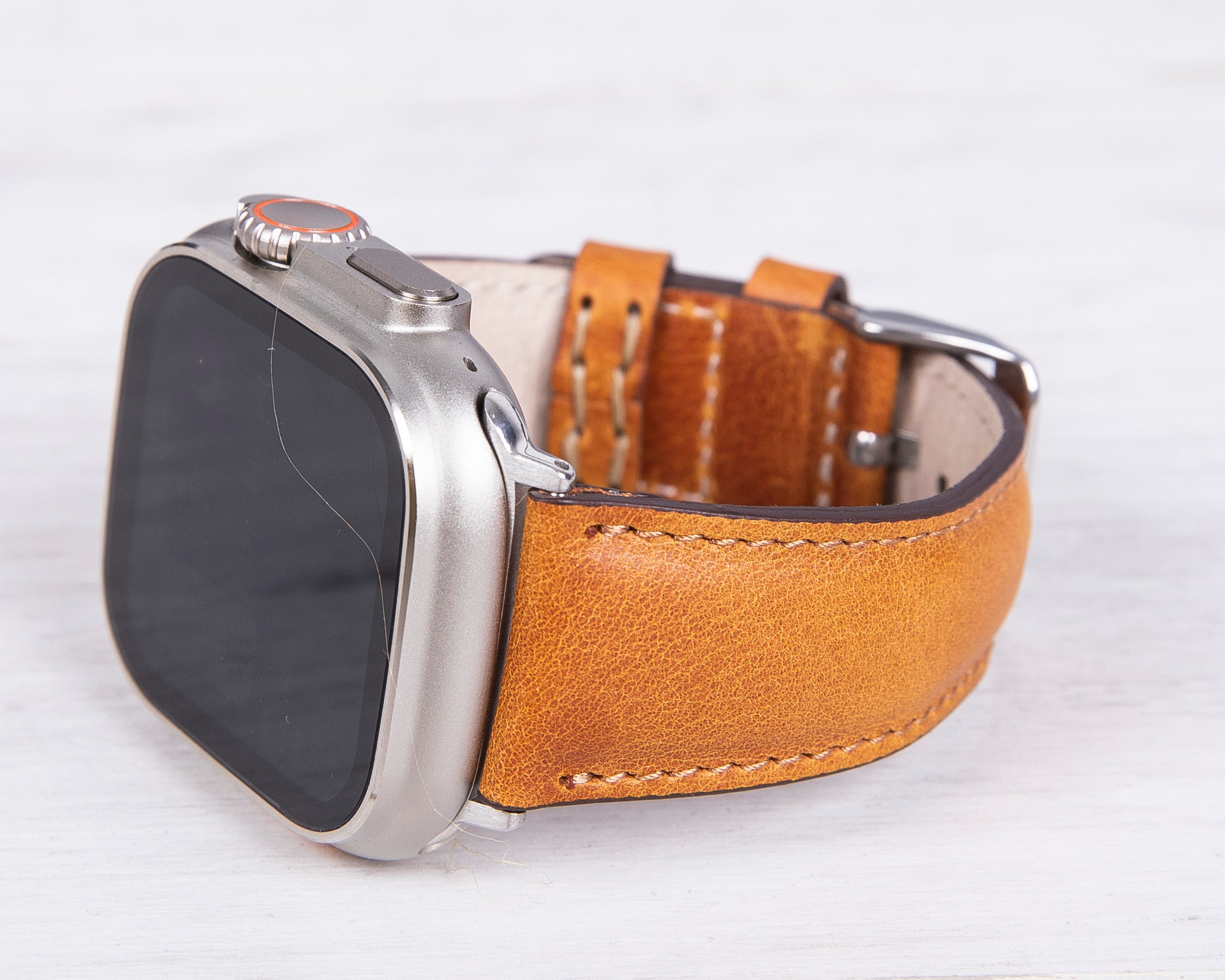 Full Grain Leather Camel Band for Apple Watch