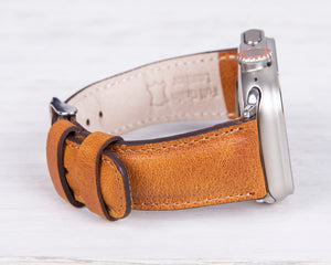 Full Grain Leather Camel Band for Apple Watch