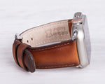 Full Grain Leather Burnished Brown Band for Apple Watch