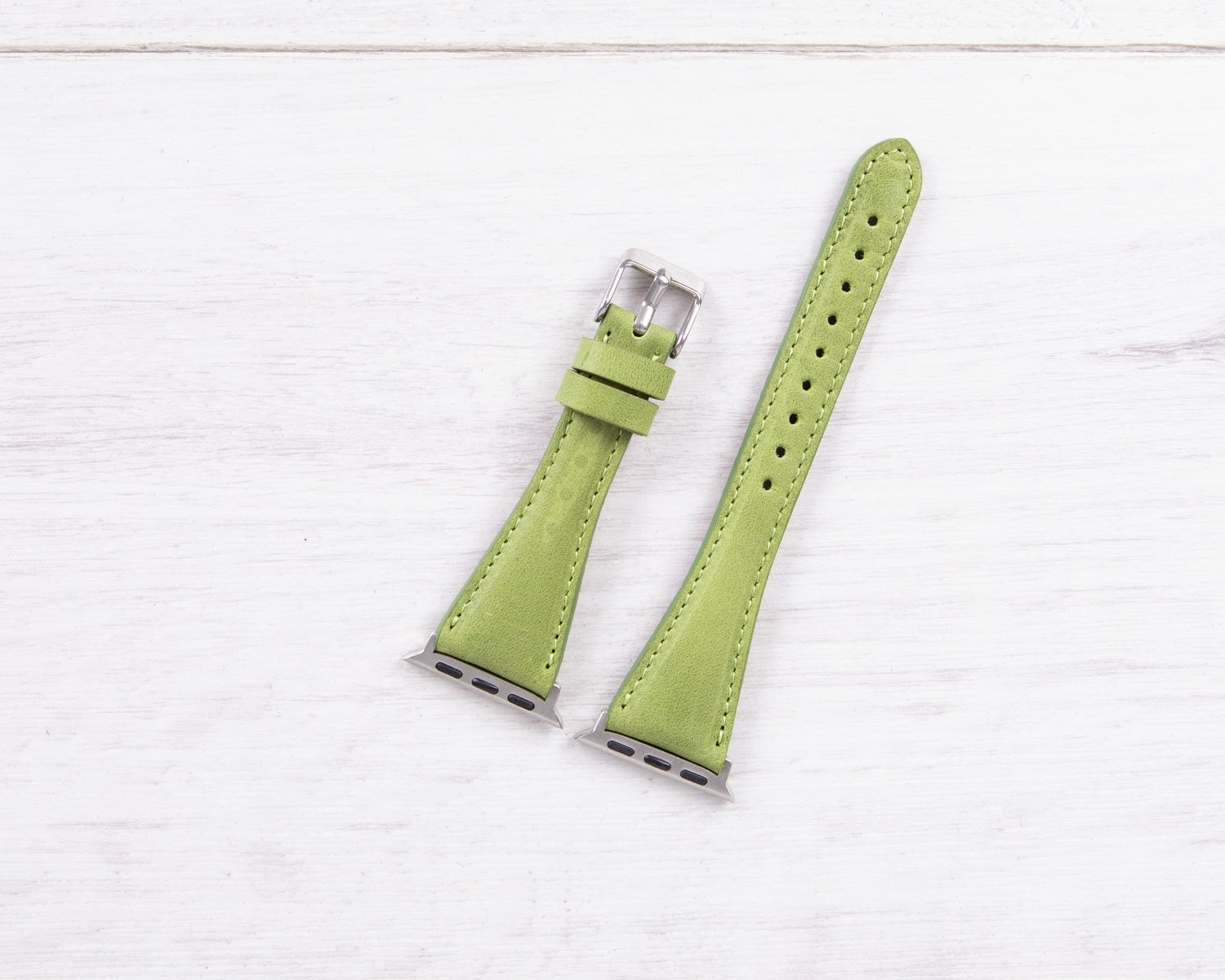 Full Grain Leather Green Slim Band for Apple Watch