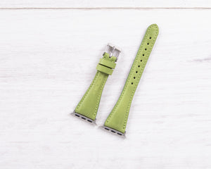 Full Grain Leather Green Slim Band for Apple Watch