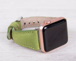 Full Grain Leather Green Slim Band for Apple Watch