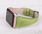 Full Grain Leather Green Slim Band for Apple Watch
