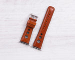 Leather Tan Color Rally Band for Apple Watch