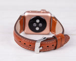 Genuine Leather Burnished Tan Slim Band for Apple Watch