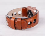 Leather Tan Color Rally Band for Apple Watch