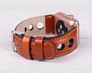 Leather Tan Color Rally Band for Apple Watch