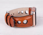 Leather Tan Color Rally Band for Apple Watch