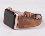 Antic Brown Leather Slim Band for Apple Watch