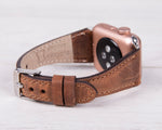 Antic Brown Leather Slim Band for Apple Watch