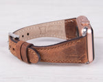 Antic Brown Leather Slim Band for Apple Watch