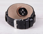 Black Full Grain Leather Cuff (Pulsar) for Apple Watch
