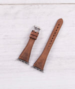Antic Brown Leather Slim Band for Apple Watch