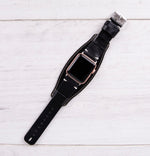 Black Full Grain Leather Cuff (Pulsar) for Apple Watch