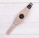 Black Full Grain Leather Cuff (Pulsar) for Apple Watch