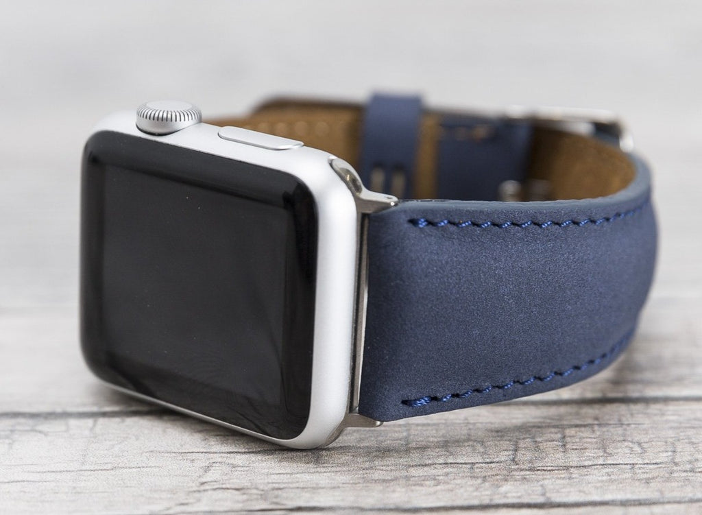 Full Grain Leather Antic Blue Band for Apple Watch