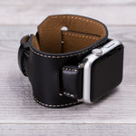 Genuine Leather Black Cuff for Apple Watch