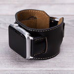 Genuine Leather Black Cuff for Apple Watch