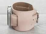 Genuine Leather Nude Pink Cuff for Apple Watch