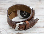 Genuine Leather Brown Double Tour for Apple Watch
