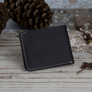 Black Leather Slim Wallet