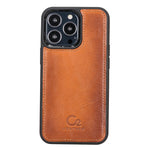 Burnished Tan Leather Magnetic Wallet Case for iPhone 13 Pro Max (6.7")