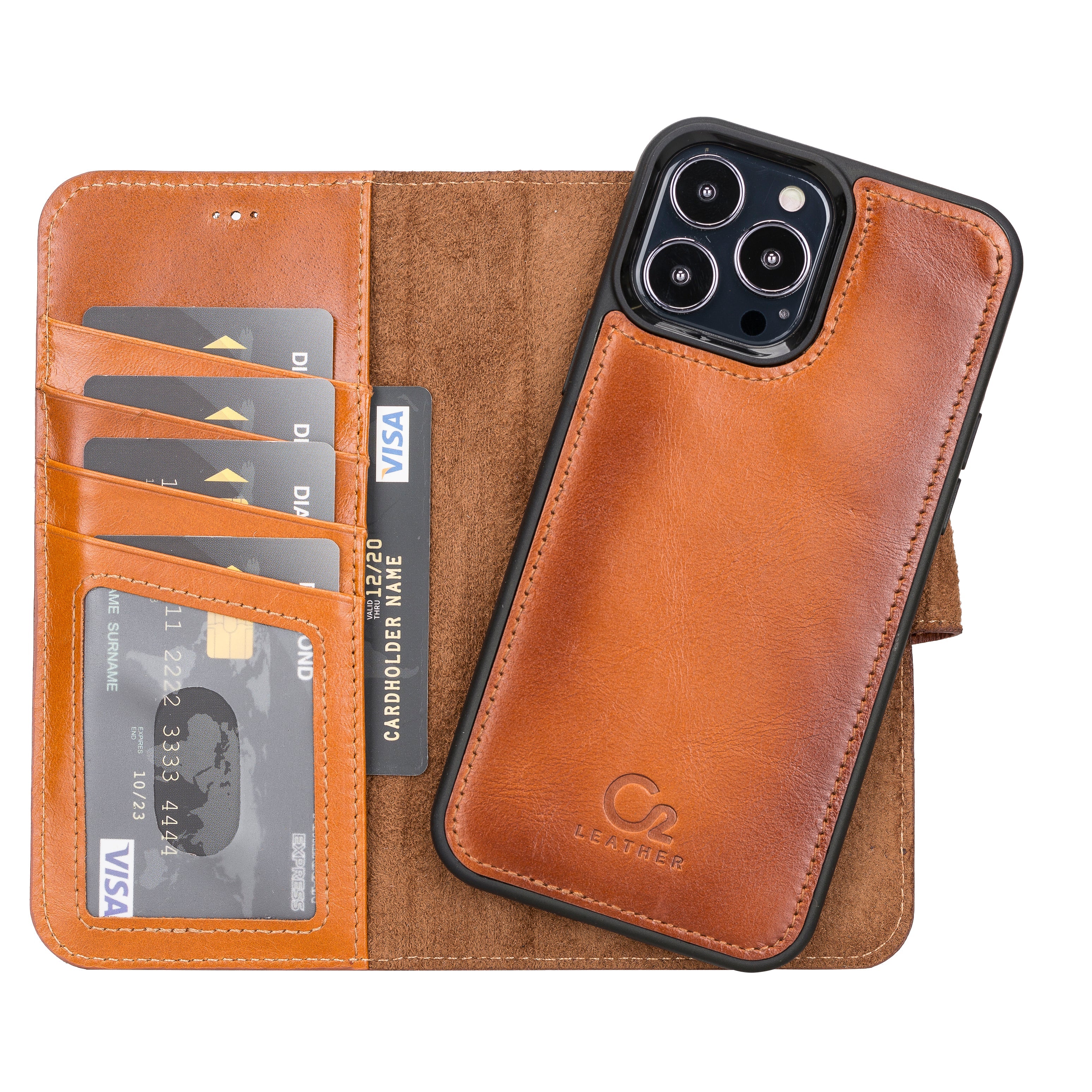 Leather iPhone 13 Pro Wallet Case