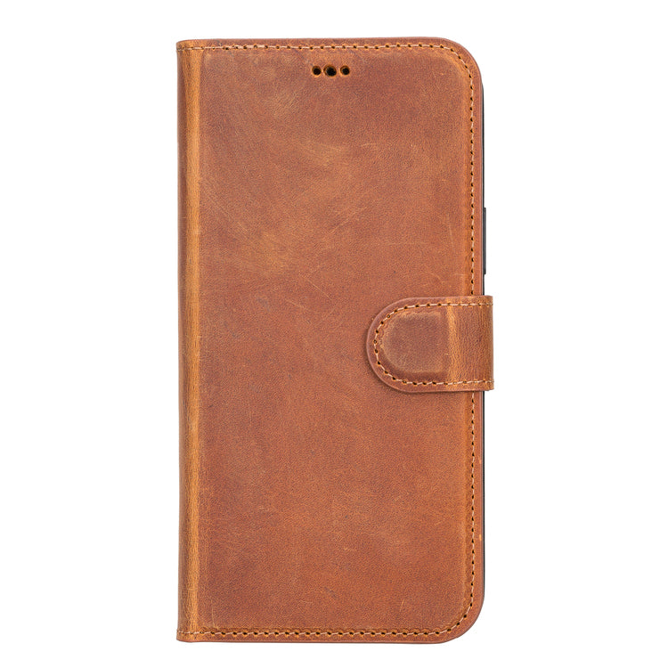 Camel Brown Leather Magnetic Case for iPhone 13 Pro MAX (6.7")