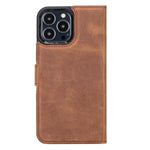 Leather Magnetic Case for iPhone 13 Pro Max (6.7"), Brown Color