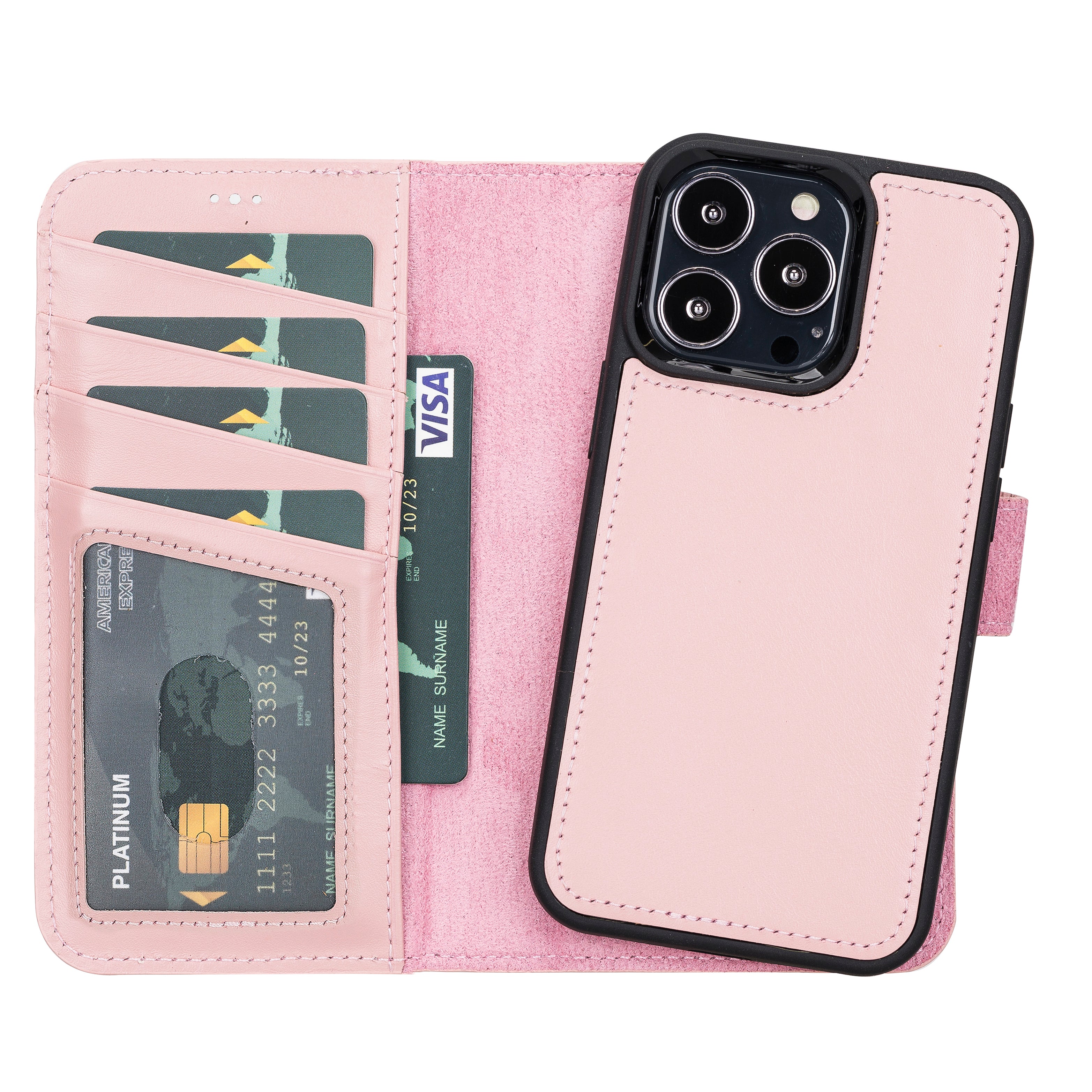 Pink Leather Magnetic Case for iPhone 13 Pro Max (6.7) – O2Leather
