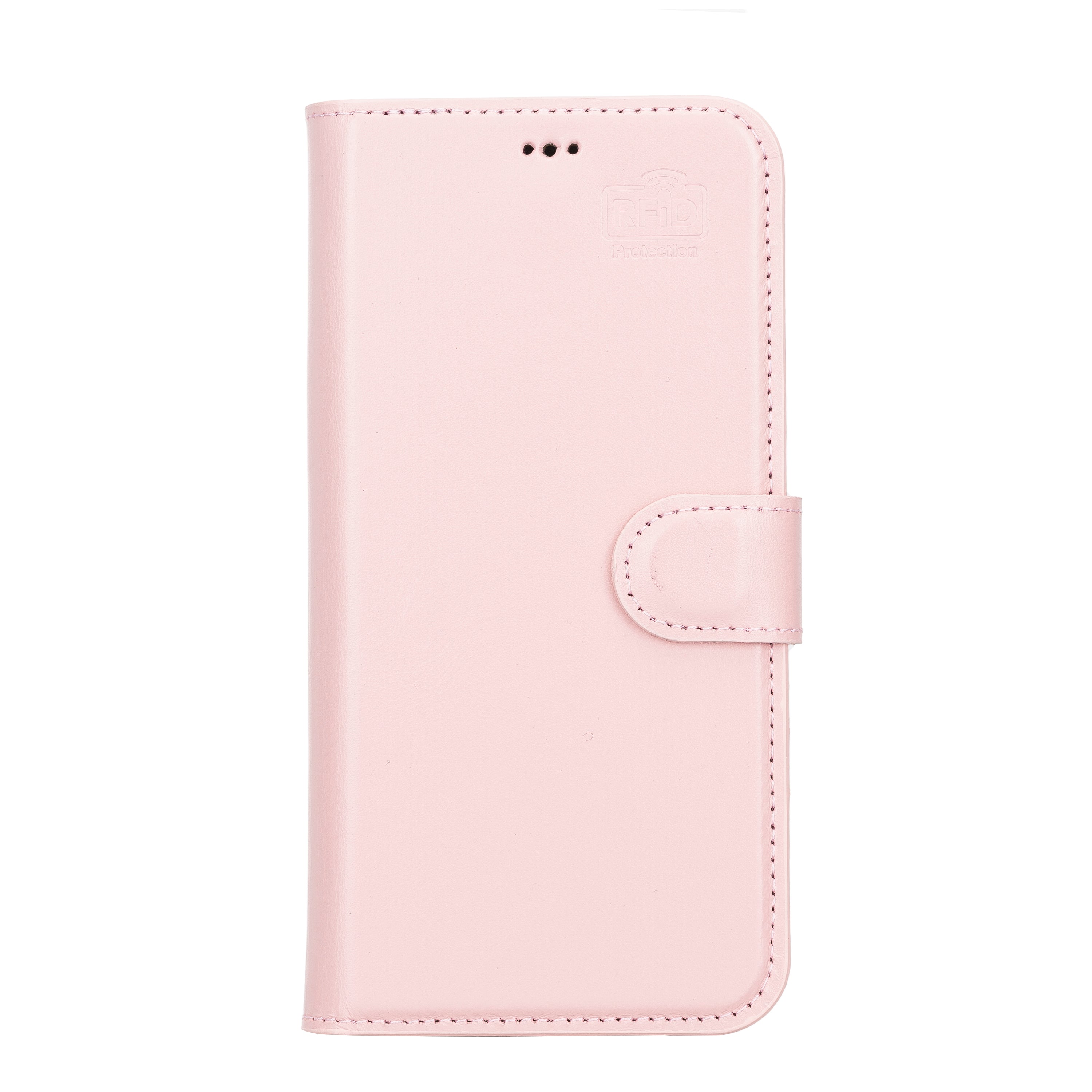 Pink Leather Magnetic Case for iPhone 13 Models (RFID)